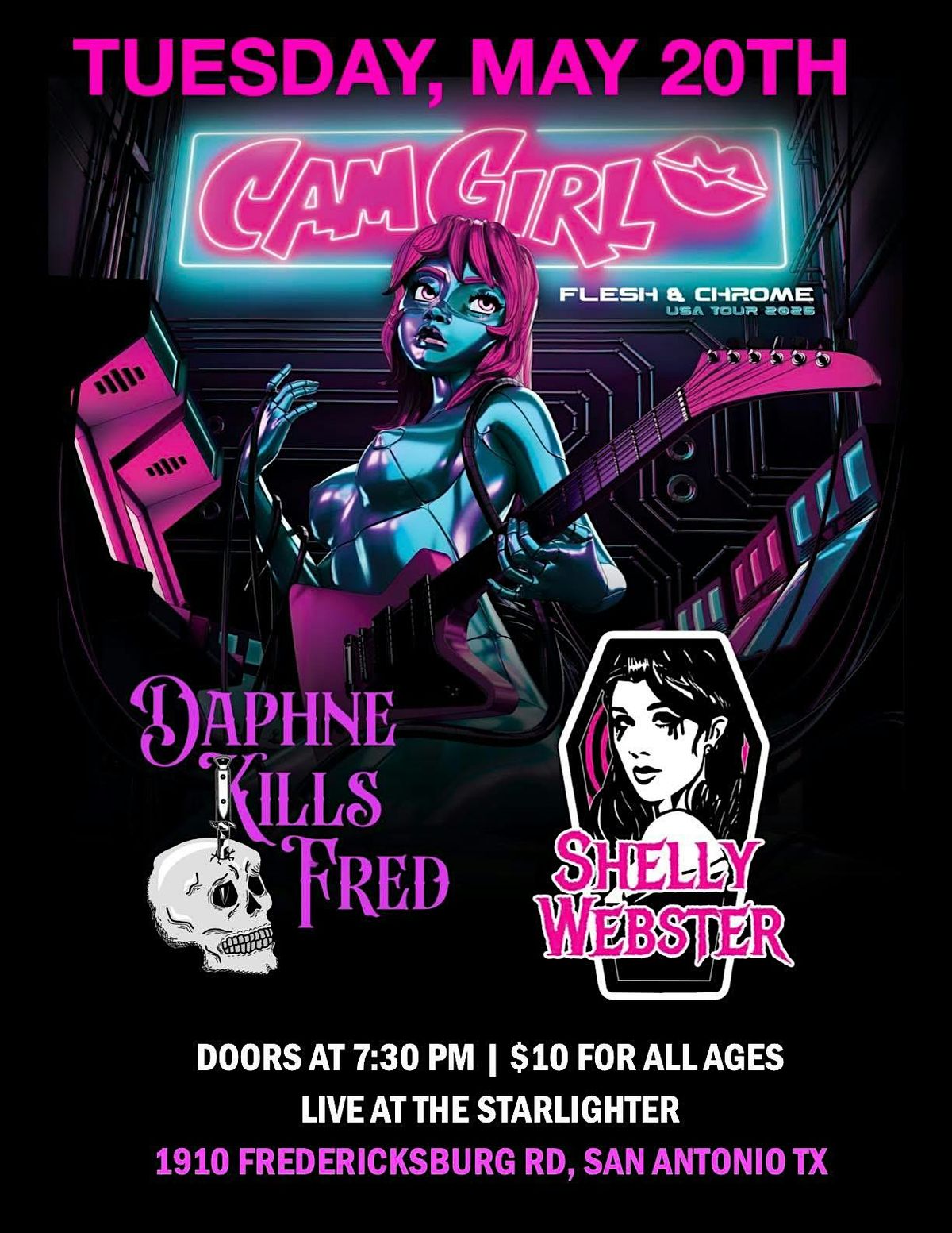 Cam Girl • Shelly Webster • Daphne Kills Fred | Event in San Antonio | AllEvents