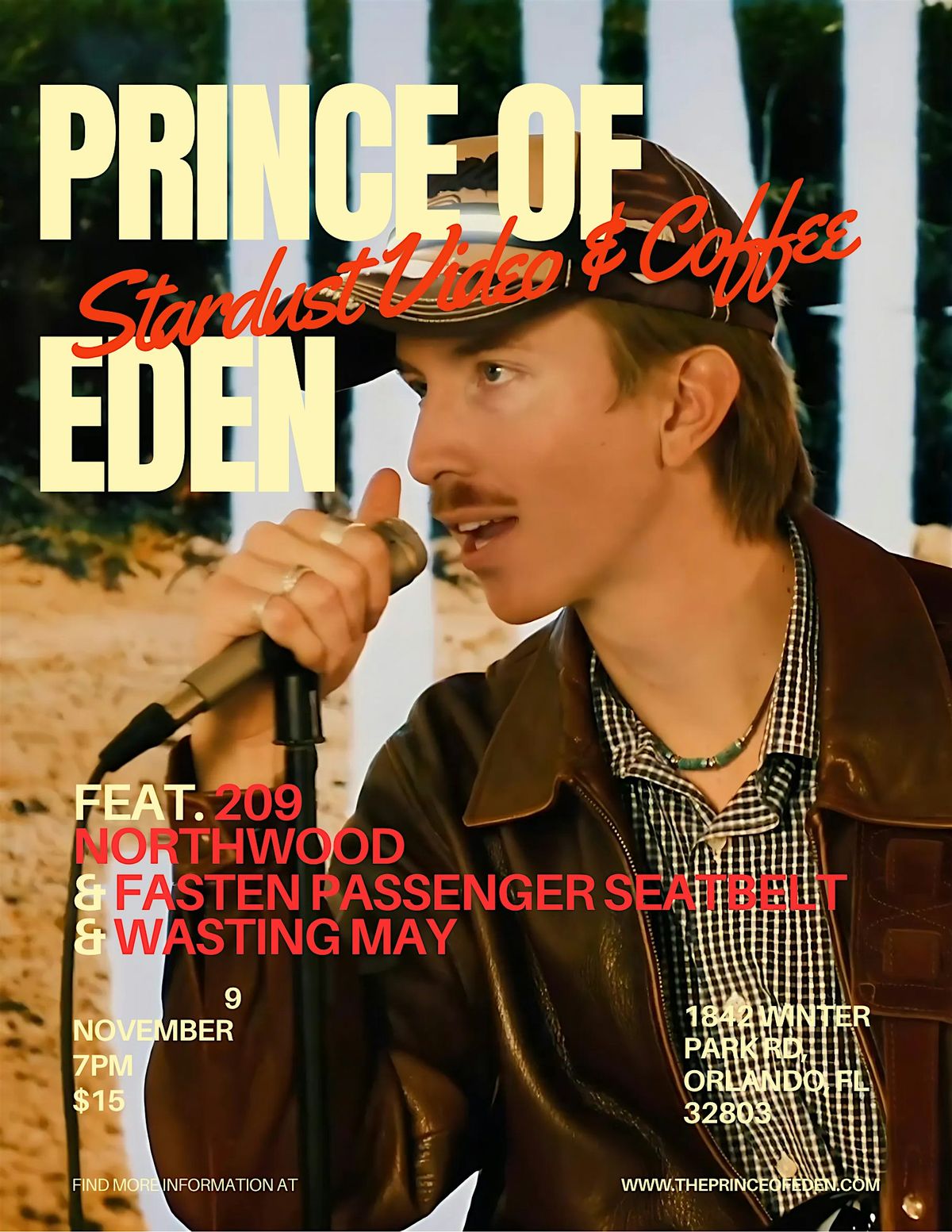 Prince of Eden live at Stardust Video & Coffee, 9 November | Event in Orlando | AllEvents