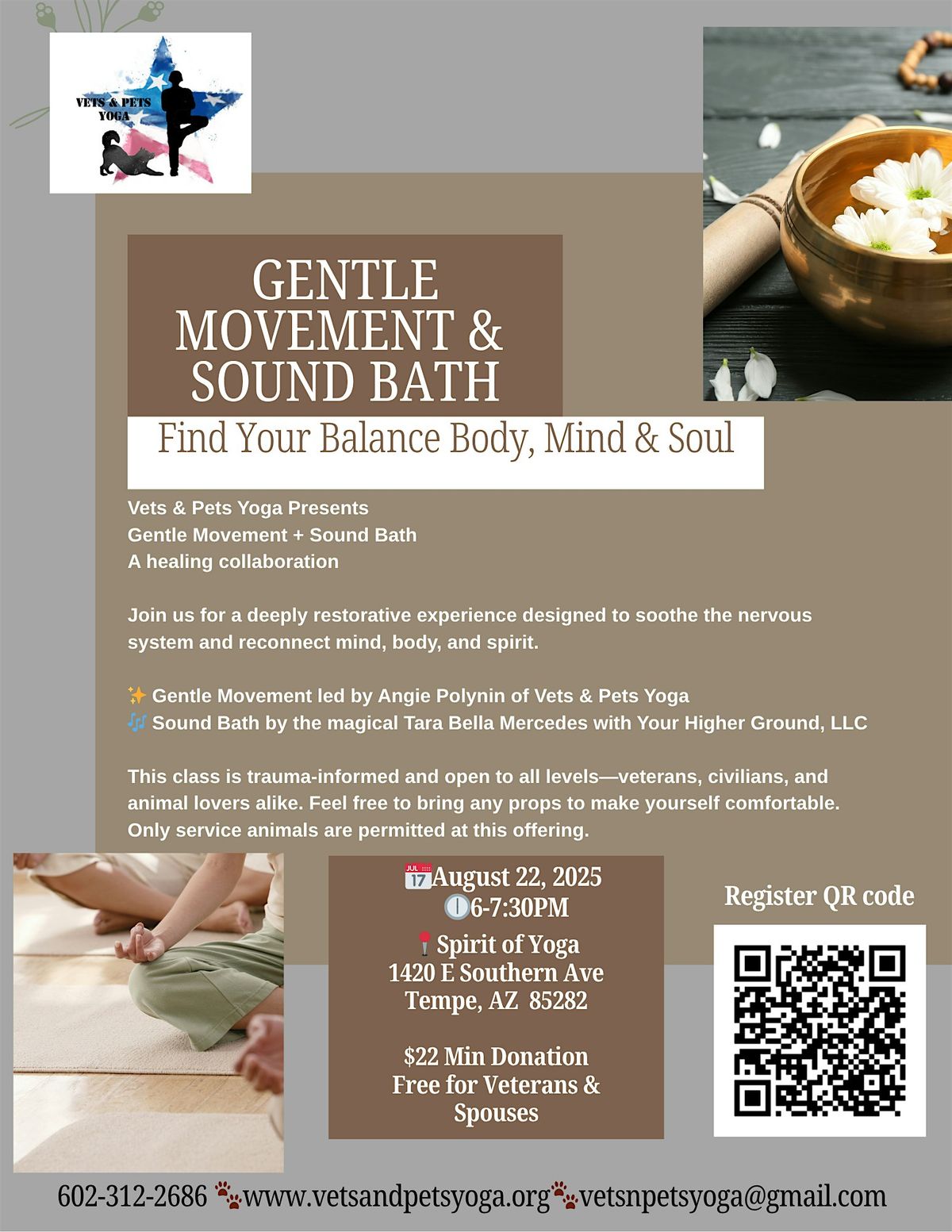 Gentle Movement & Sound Bath, 22 August | Event in Tempe | AllEvents