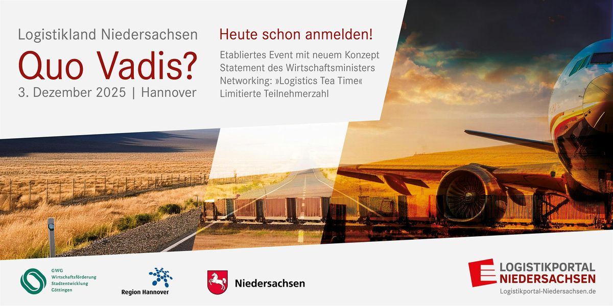 Logistikland Niedersachsen - Quo Vadis?, 3 December | Event in Hannover | AllEvents