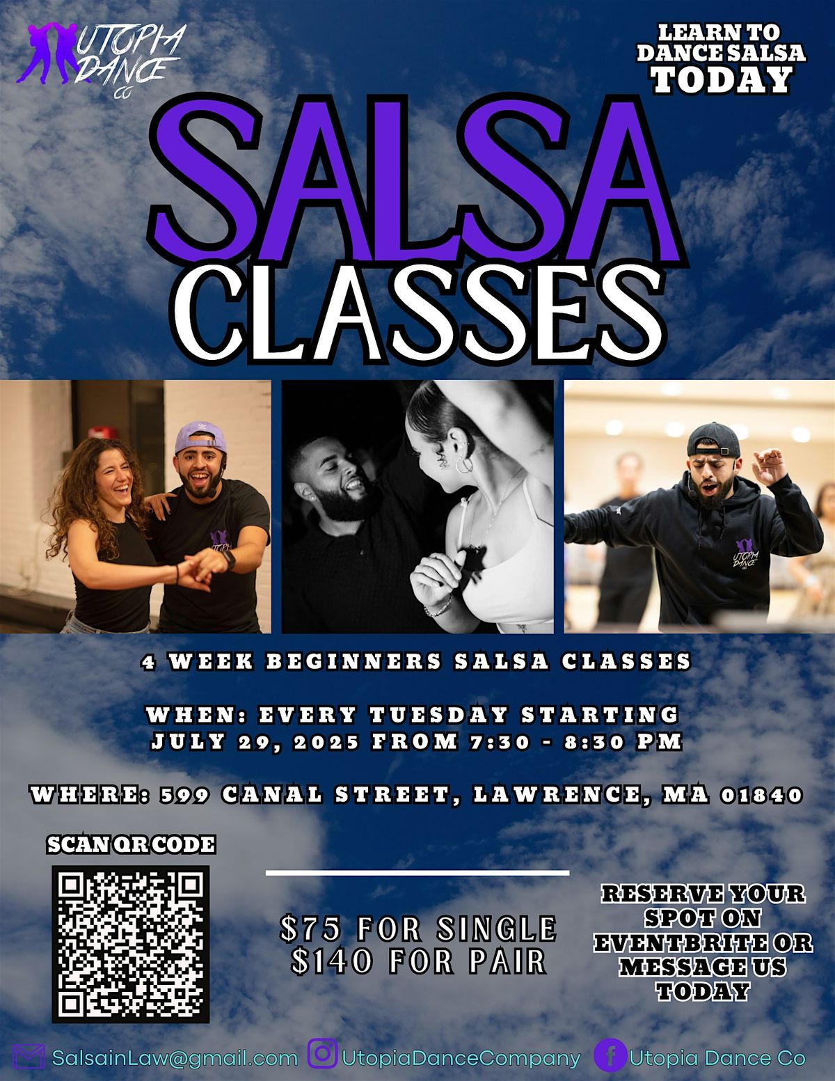 SALSA DANCE LESSONS (4 WEEKS) | Event in Lawrence | AllEvents
