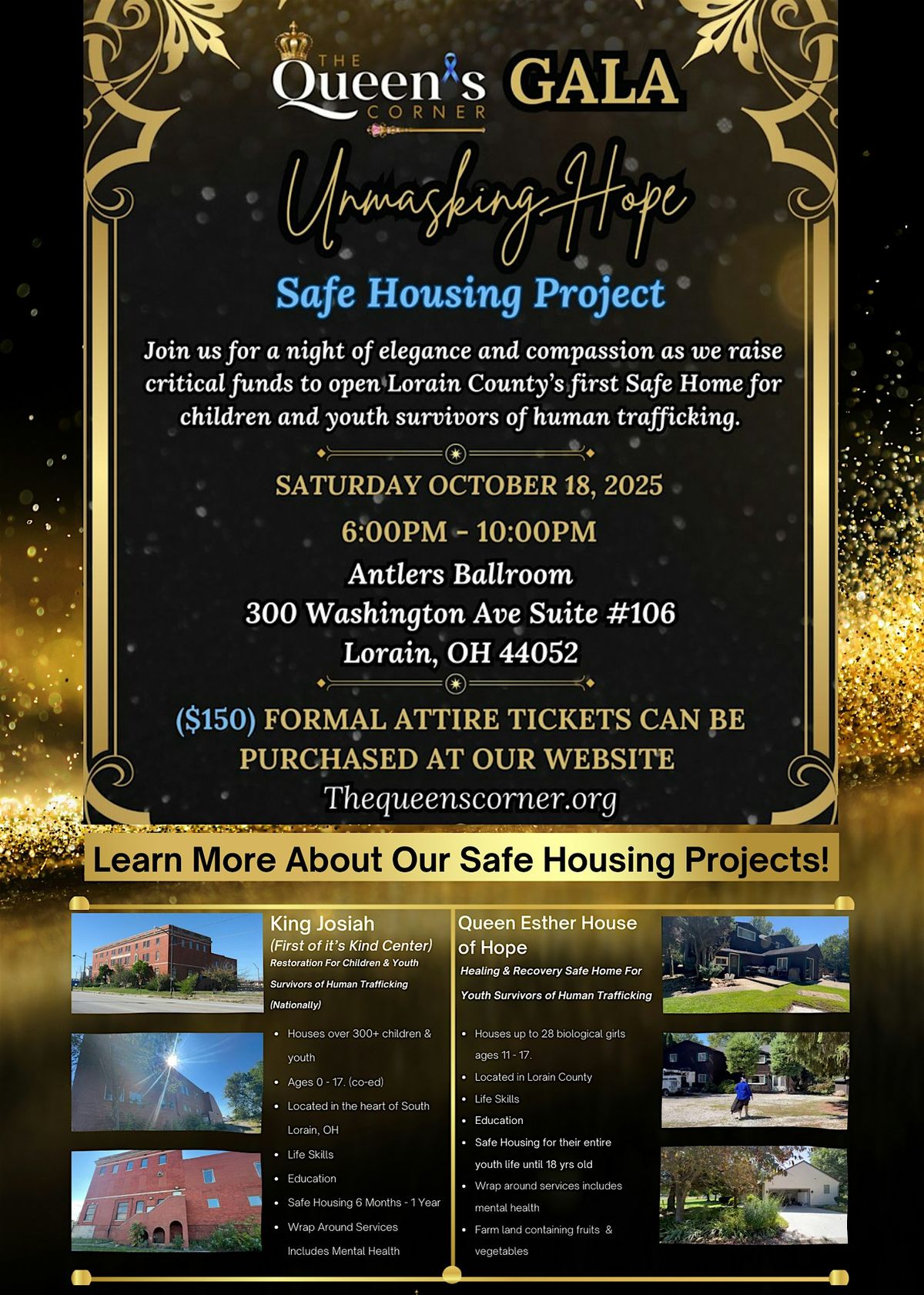 Unmasking Hope Gala; Safe Housing Projects, 18 October | Event in Lorain | AllEvents
