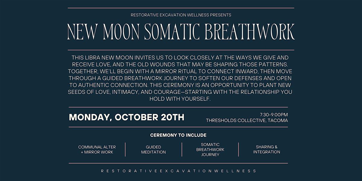 New Moon Somatic Breathwork: Mirrors of the Heart, 20 October | Event in Tacoma | AllEvents