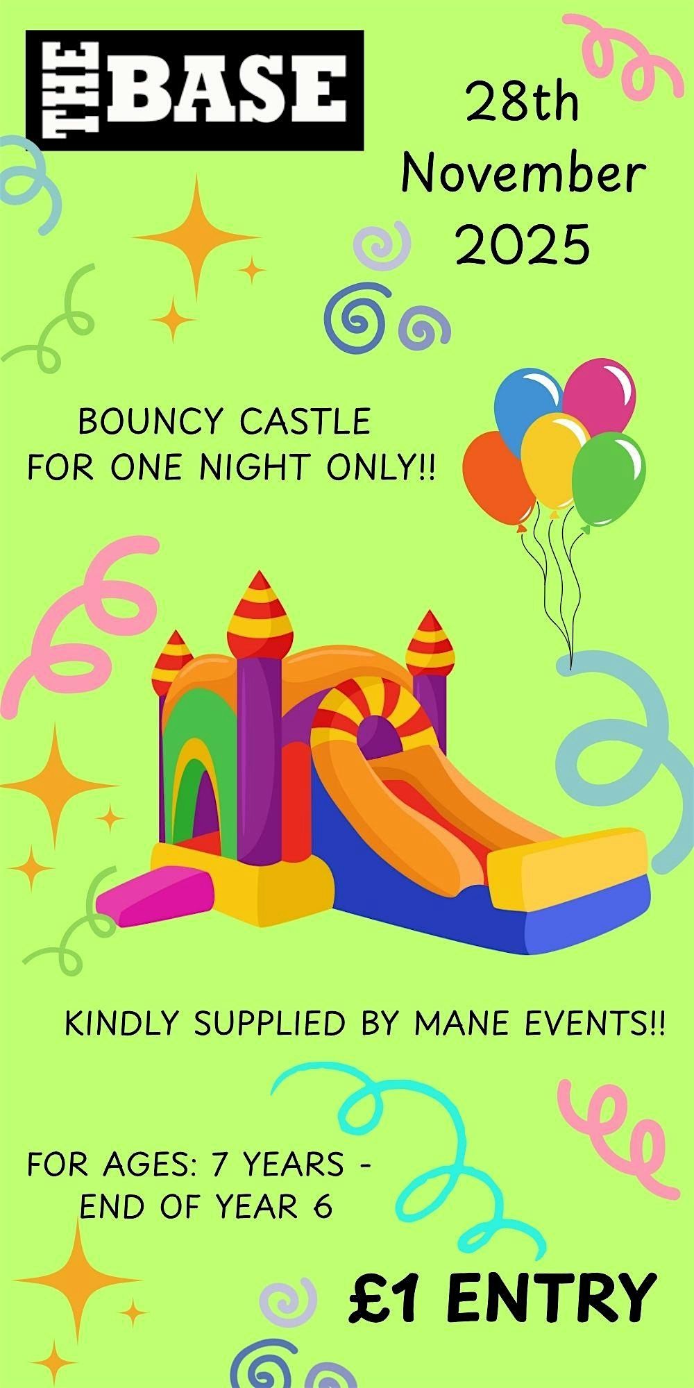 The Base Bouncy Castle night, 28 November | Event in Newton Abbot | AllEvents