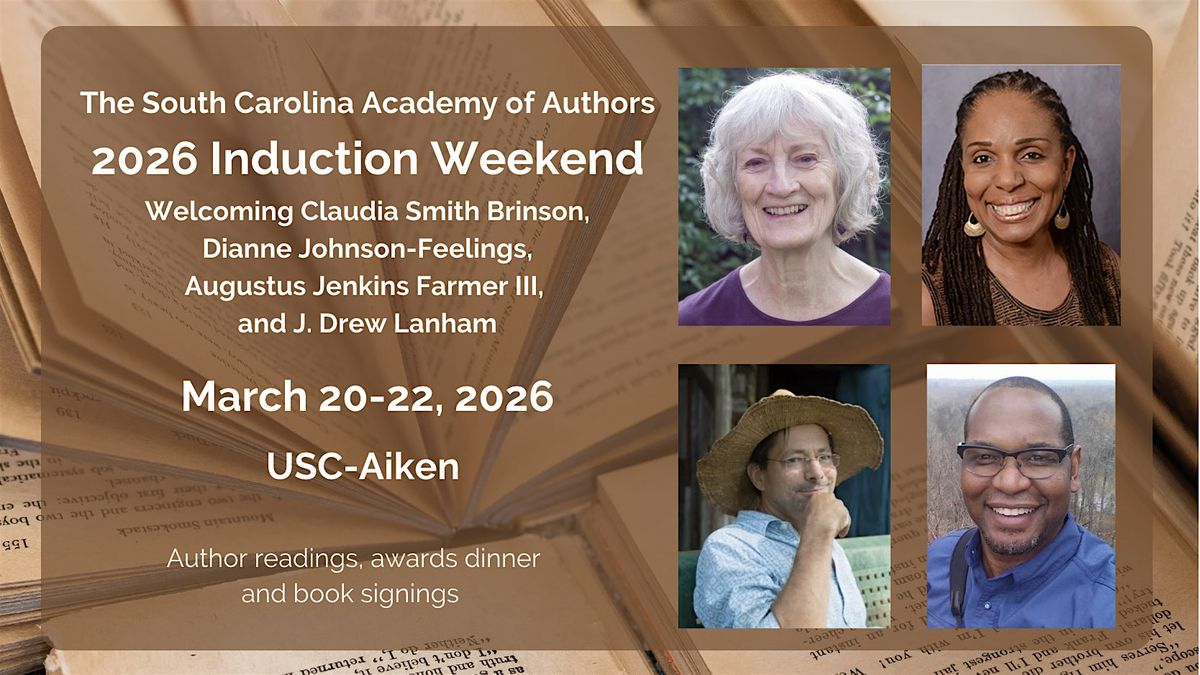 SC Academy of Authors 2026 Induction Ceremony, 21 March | Event in Aiken | AllEvents
