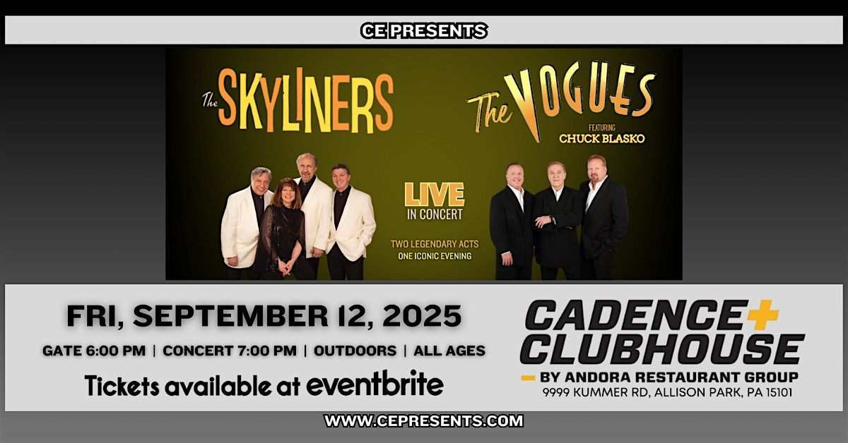 The Skyliners & The Vogues, 12 September | Event in Allison Park | AllEvents