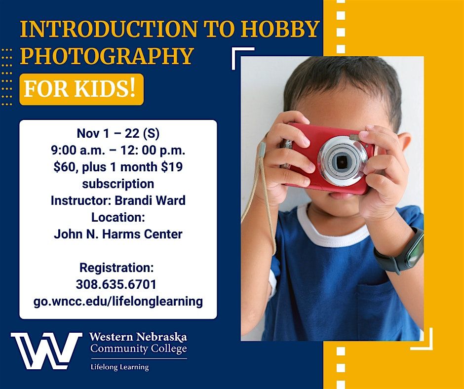 Introduction to Hobby Photography (for Kids!), 1 November | Event in Scottsbluff | AllEvents