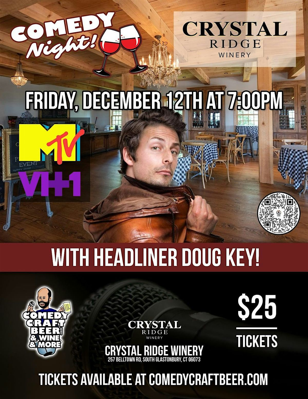 Comedy Night at Crystal Ridge Winery, 12 December | Event in Glastonbury | AllEvents