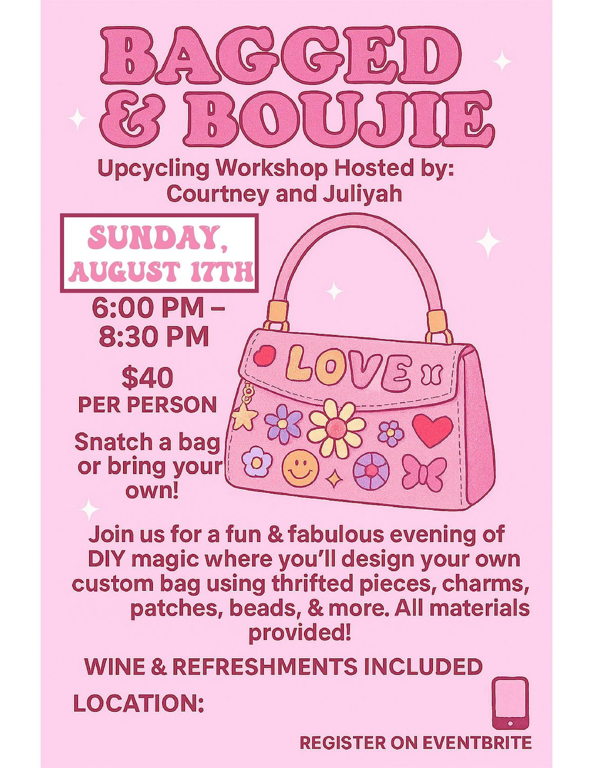 Bagged & Boujie: UpCycling Purse workshop, 17 August | Event in Columbus | AllEvents