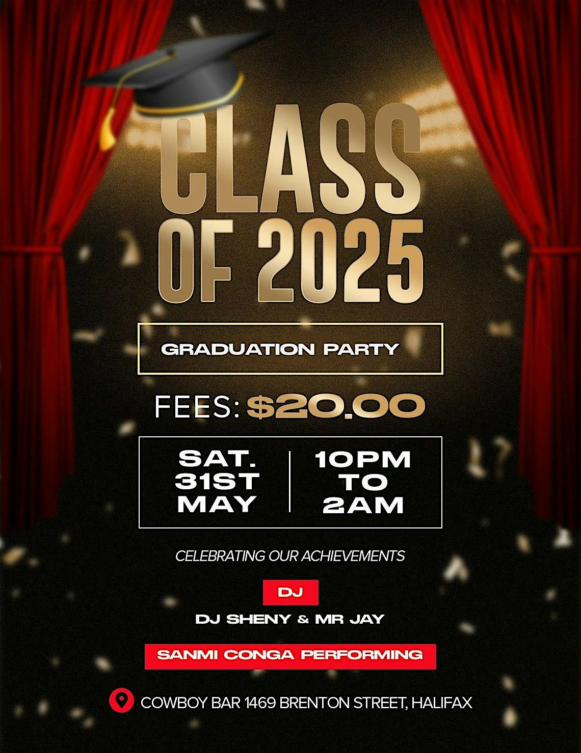 Graduation Party - CBU Class of 2025, 31 May | Event in Halifax | AllEvents
