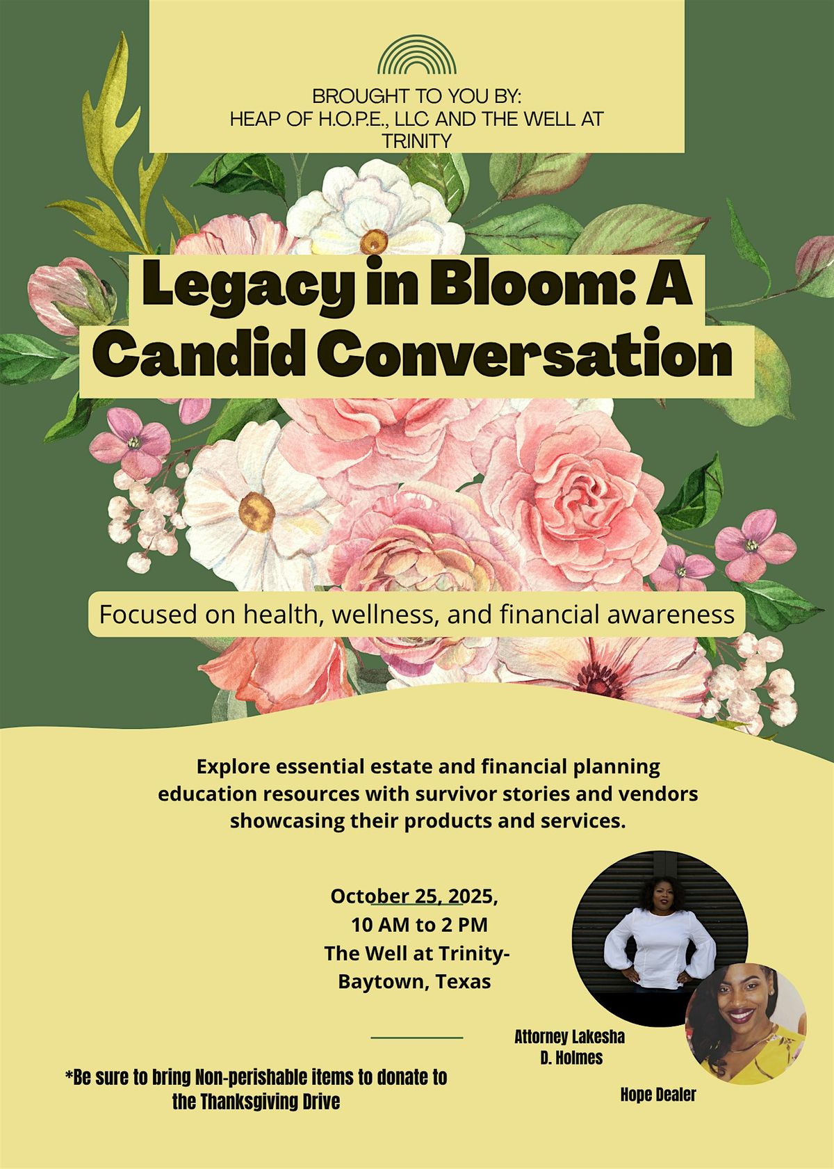 Legacy in Bloom, 25 October | Event in Baytown | AllEvents