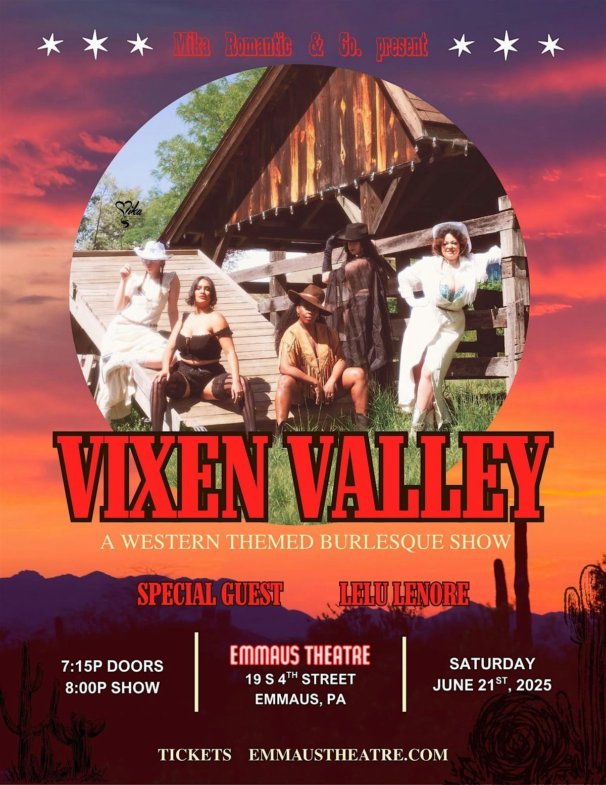VIXEN VALLEY (Western Themed Burlesque), 21 June | Event in Emmaus | AllEvents