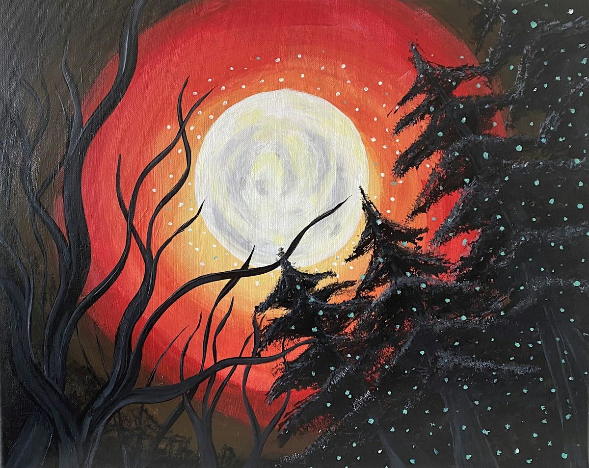 Join us for our 21 and up “Spooky Moon” paint and sip painting event, 6 October | Event in Sacramento