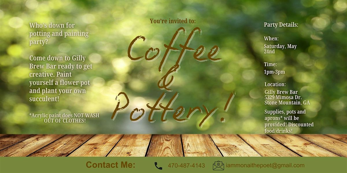 Coffee and Pottery!, 24 May | Event in Stone Mountain | AllEvents