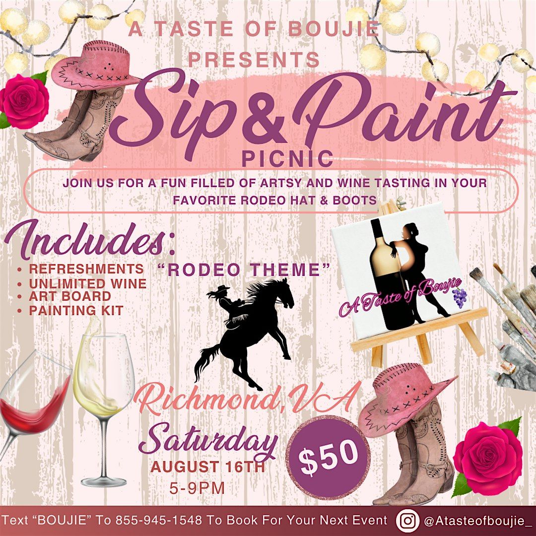 A Taste of Boujie Presents Sip &Paint, 16 August | Event in Richmond | AllEvents
