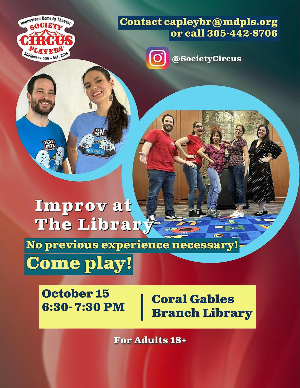 October Improv Drop In at the Library! | Event in Coral Gables | AllEvents
