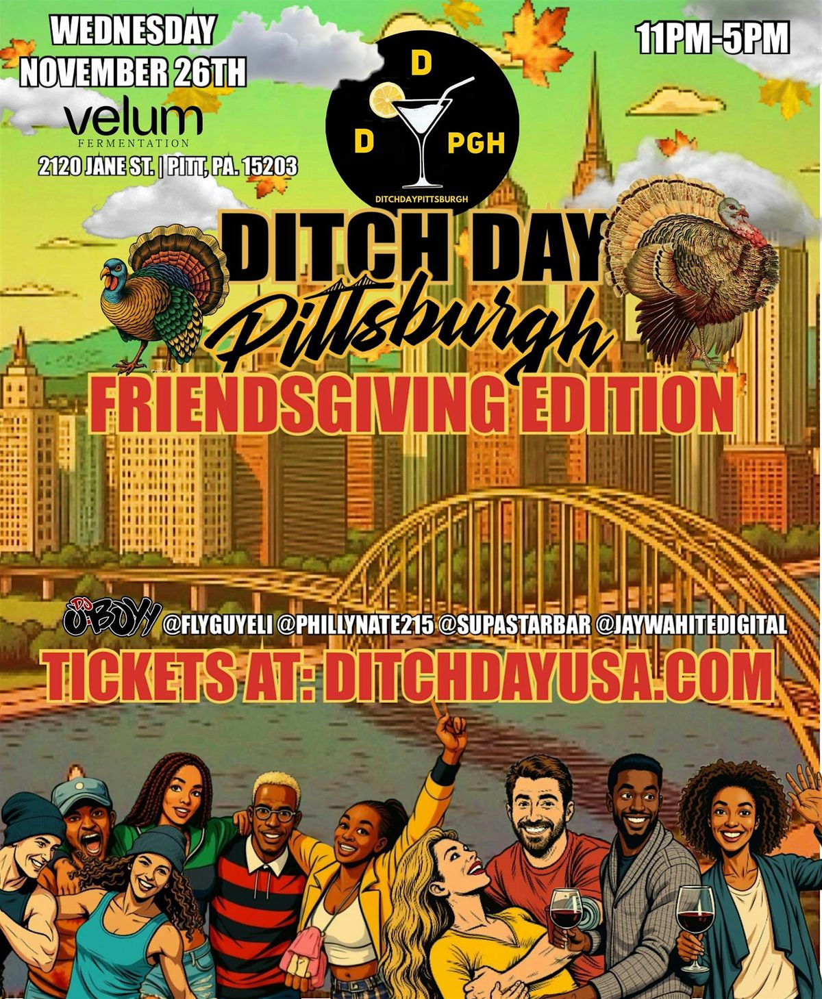 Ditch Day Pittsburgh "Thanksgiving Eve” Edition, 26 November | Event in Pittsburgh | AllEvents