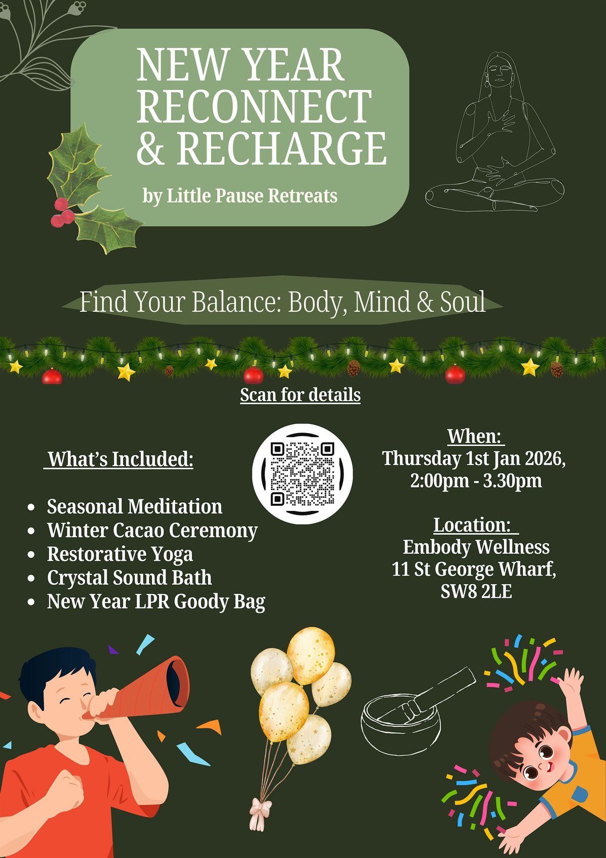 New Years' Reconnect & Recharge Wellness Workshop (London), 1 January | Event in London | AllEvents