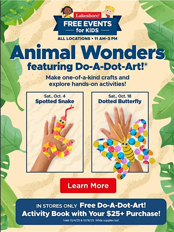 Free Kids Event: Animal Wonders featuring Do-A-Dot Art! (Pasadena) | Event in Pasadena | AllEvents