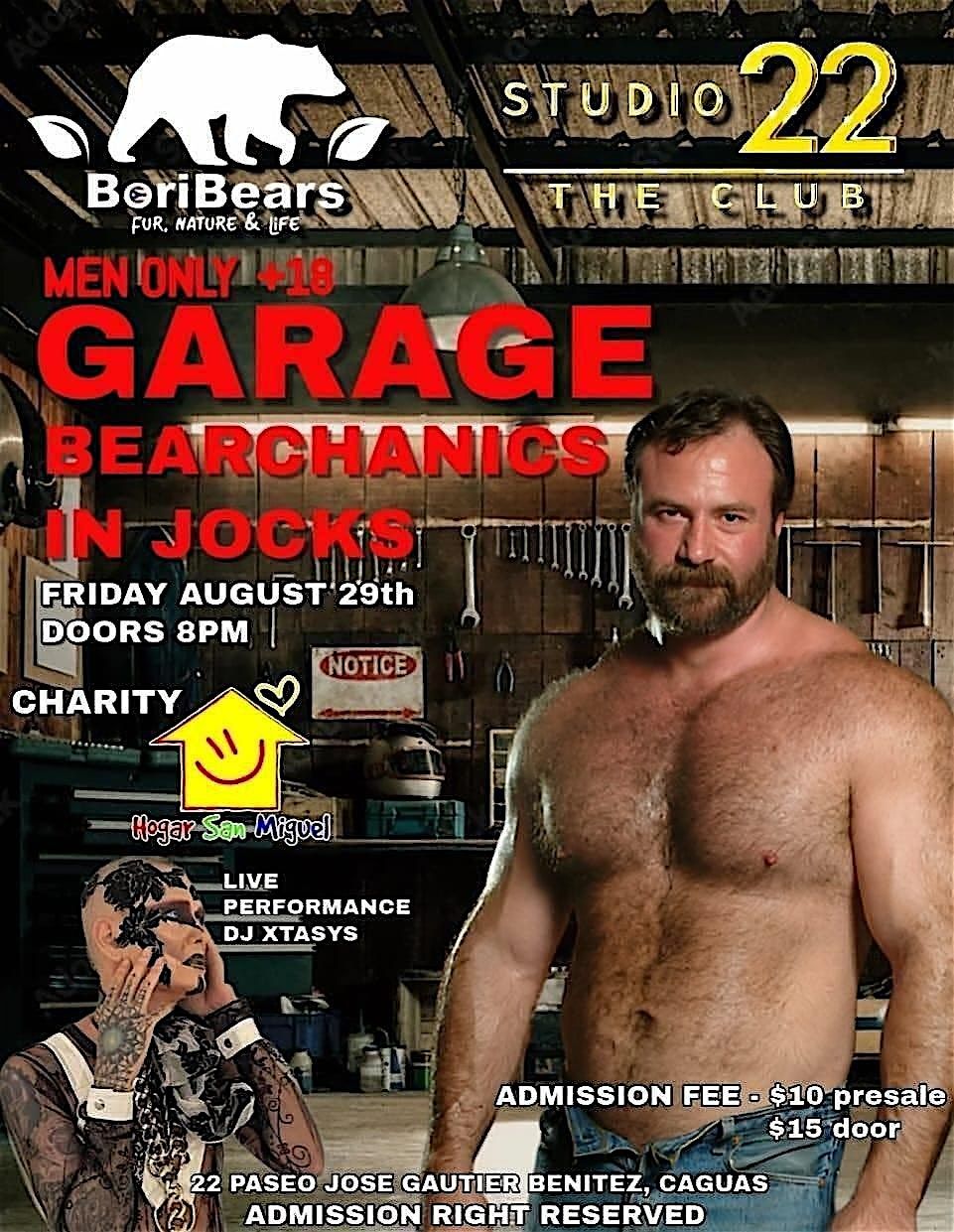 GARAGE: Bearchanics in Jocks - Men Only Night @ STUDIO 22 CAGUAS, 29 August | Event in Caguas | AllEvents
