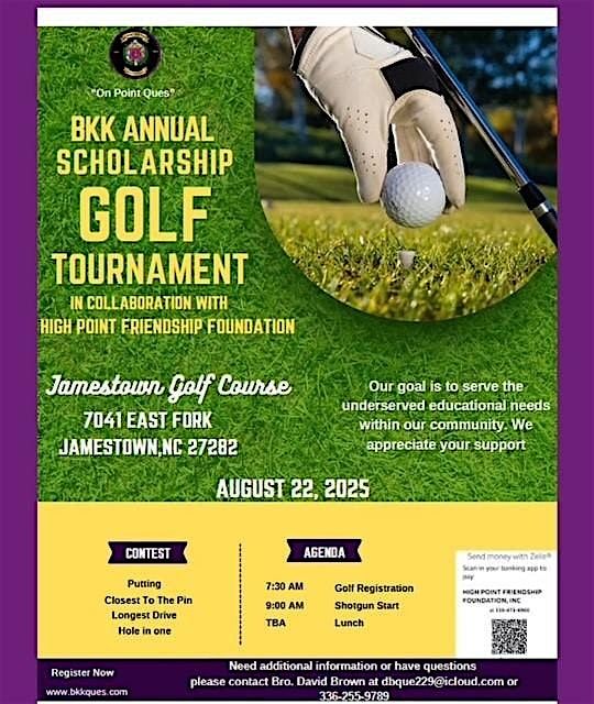 Golf Tournament Beta Kappa Kappa Chapter of Omega Psi Phi Fraternity, Inc., 22 August | Event in High Point