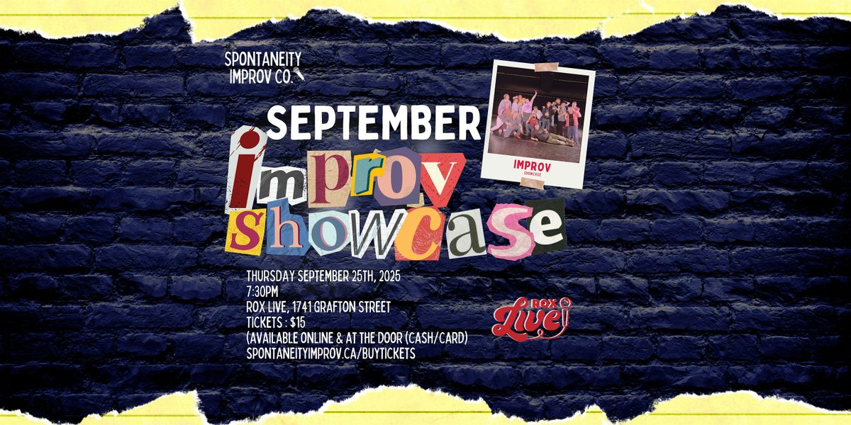 SPONTANEITY IMPROV SEPTEMBER SHOWCASE, 25 September | Event in Halifax | AllEvents
