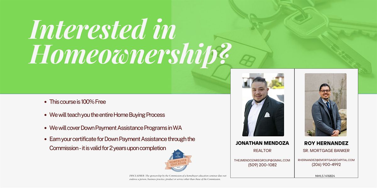 First-Time Homebuyer Education Class: Down Payment Assistance in Spanish, 31 May | Event in Burien | AllEvents