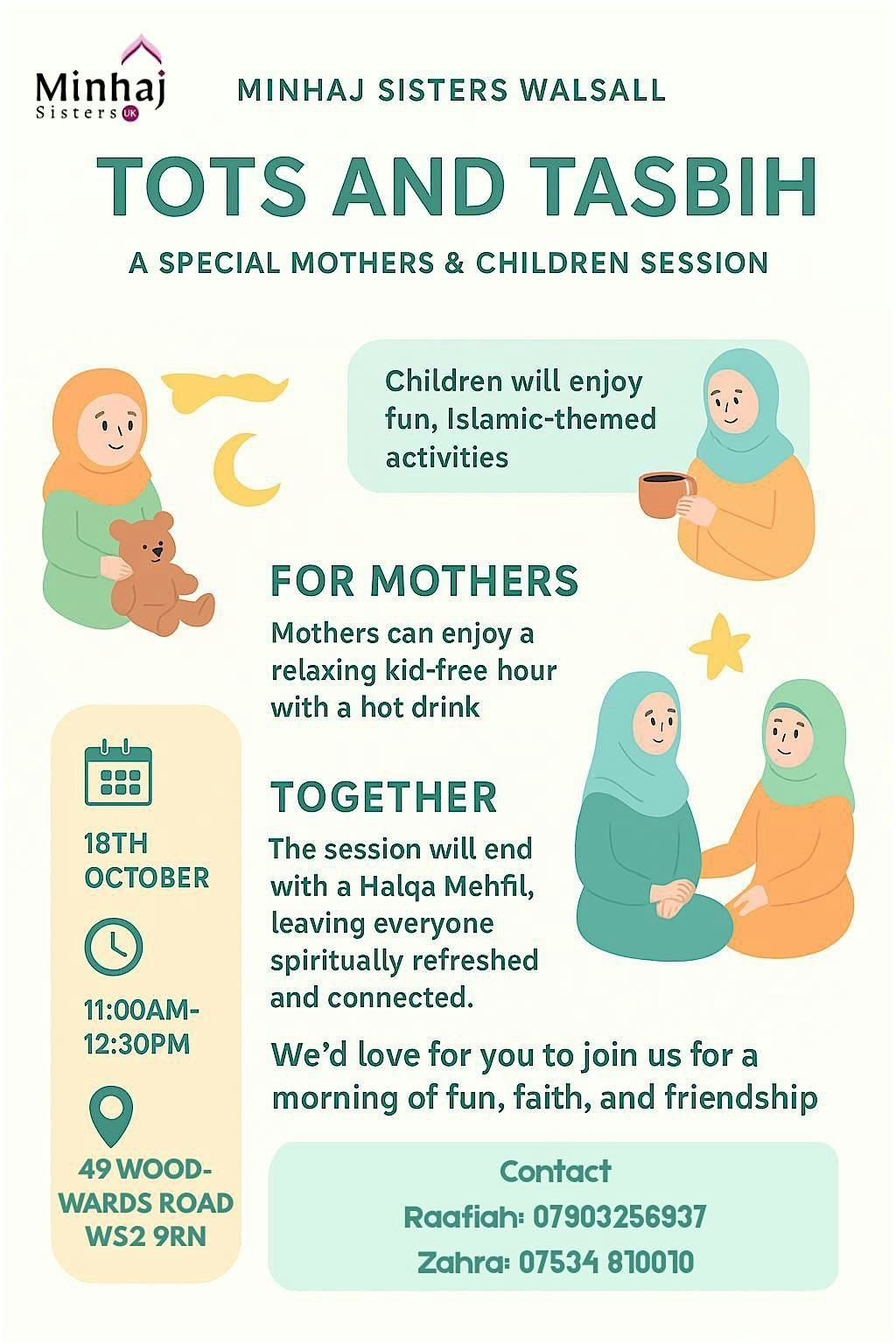 Tots and Tasbih – A Mothers & Children Taster Session | Walsall, 18 October | Event in Walsall | AllEvents