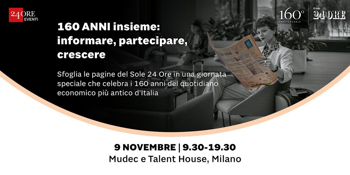 160 ANNI insieme: informare, partecipare, crescere, 9 November | Event in Milano | AllEvents