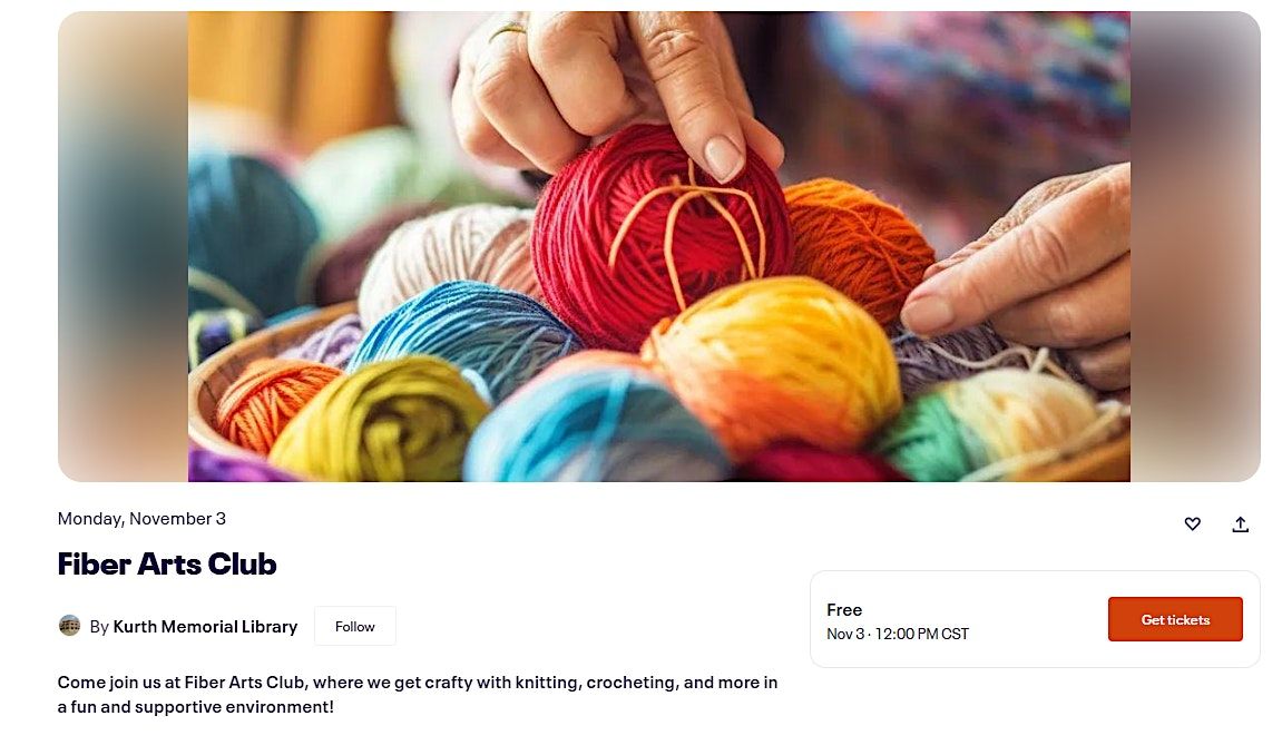 Fiber Arts Club, 5 January | Event in Lufkin | AllEvents
