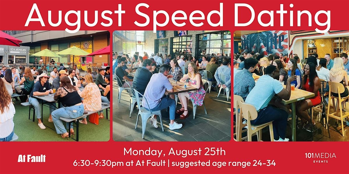Speed Dating & Singles Mixer (ages 24-34), 25 August | Event in Farmers Branch | AllEvents