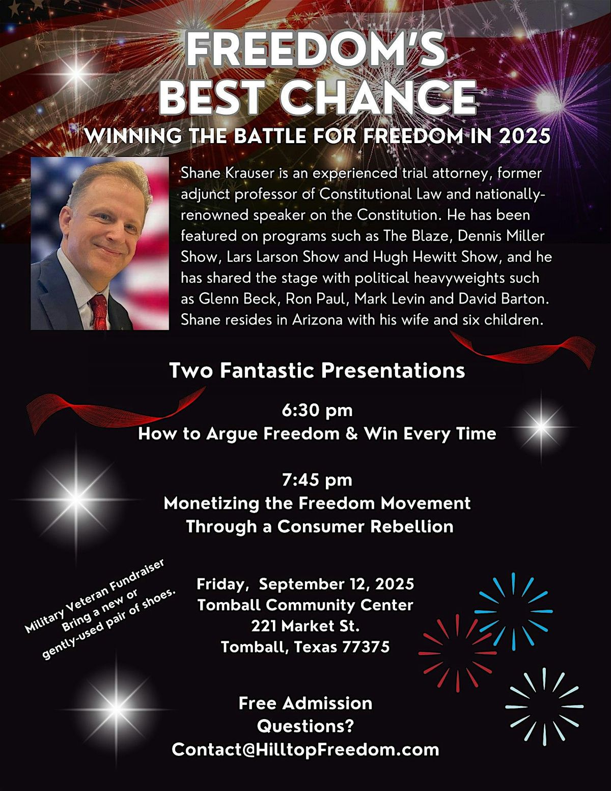 Freedom's Best Chance Winning the Battle for Freedom in 2025, 12 September | Event in Tomball | AllEvents