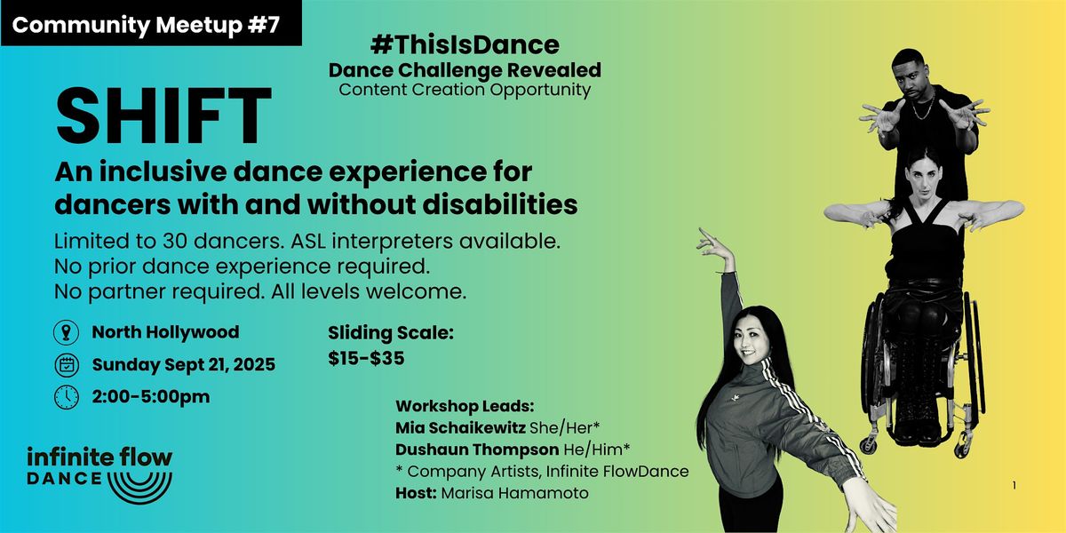 SHIFT: An inclusive dance event for dancers with and without disabilities, 21 September | Event in Los Angeles