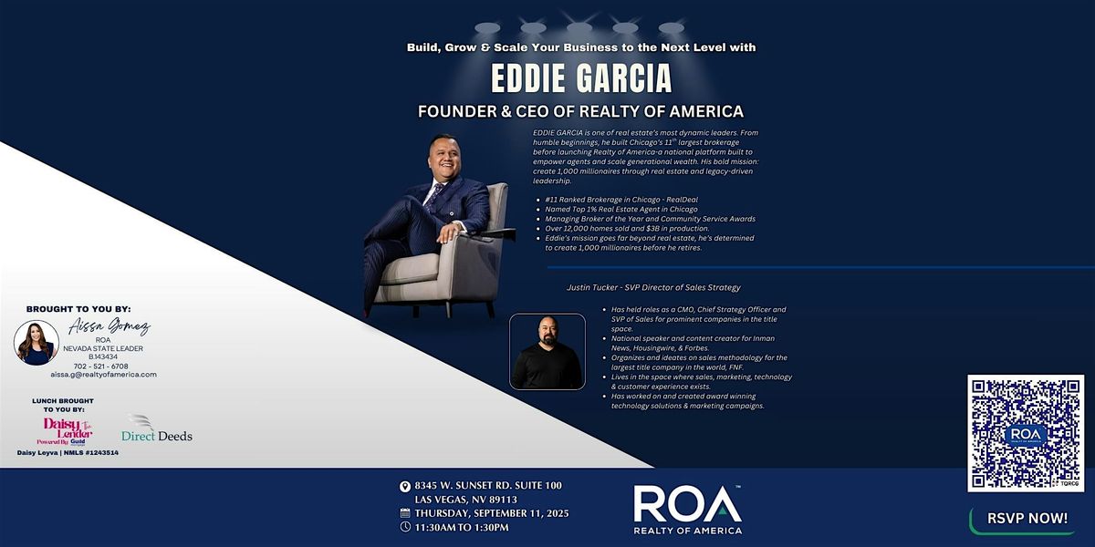 Build, Grow & Scale Your Business to the Next Level with Eddie Garcia! | Event in Las Vegas | AllEvents