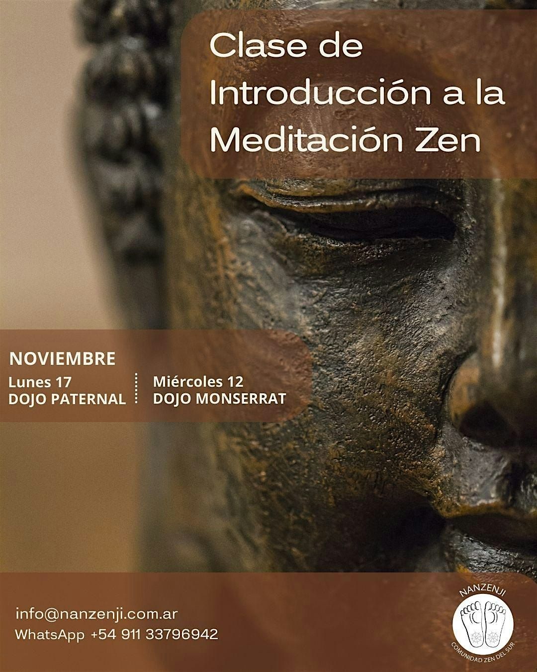 Clase Introducción a la Meditación Zen-VIERNES 10 DE OCTUBRE -Dojo PATERNAL, 10 October | Event in Buenos Aires