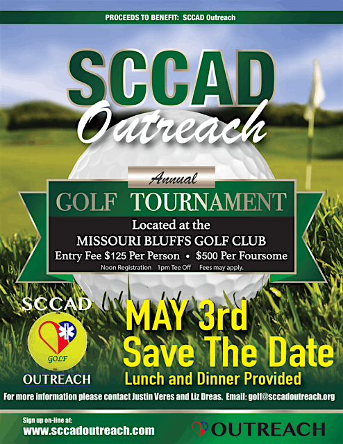 SCCAD Outreach Golf Tournament 2025, 3 May | Event in Saint Charles | AllEvents
