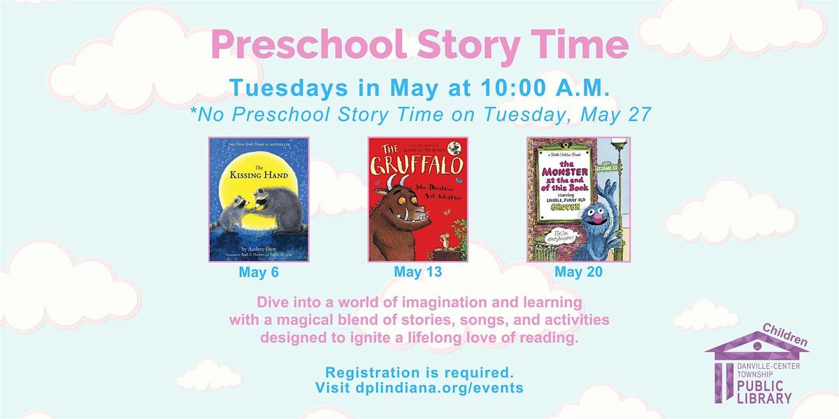 Preschool Story Time, 6 May | Event in Danville | AllEvents