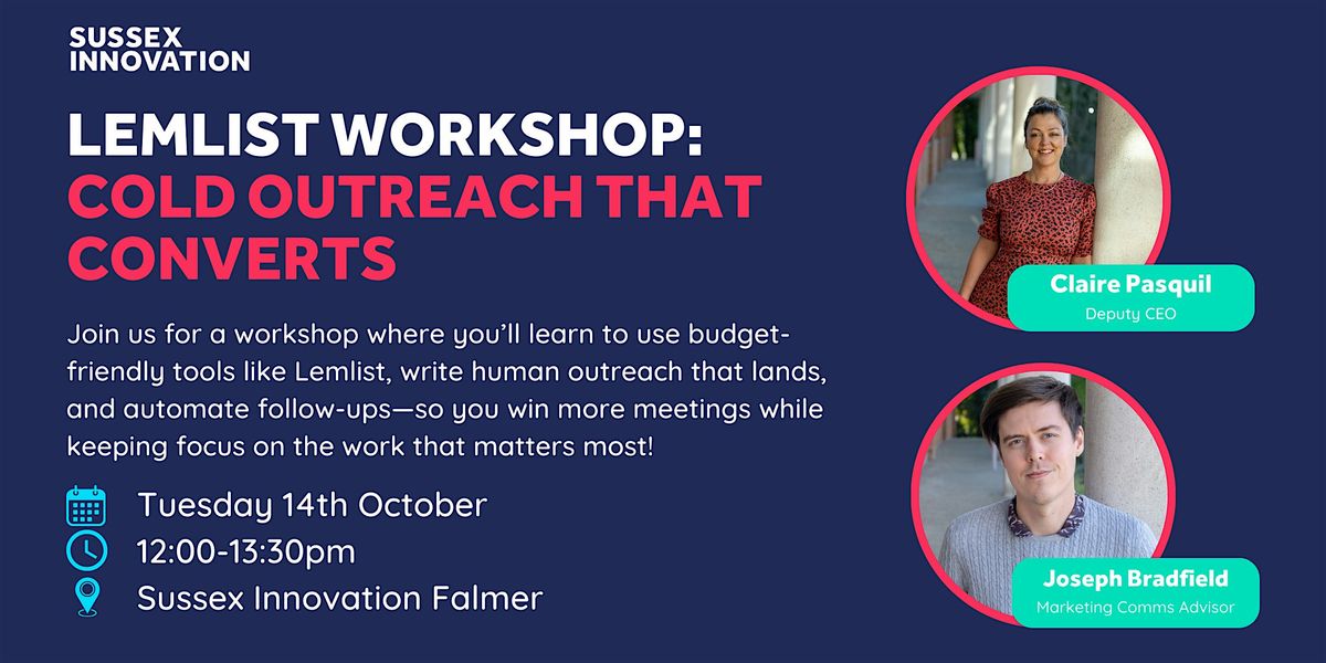 Lemlist Workshop: Cold Outreach That Converts, 14 October | Event in Brighton | AllEvents