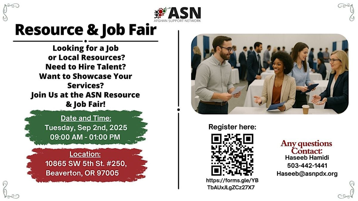 ASN Job and Resource Fair, 2 September | Event in Beaverton | AllEvents