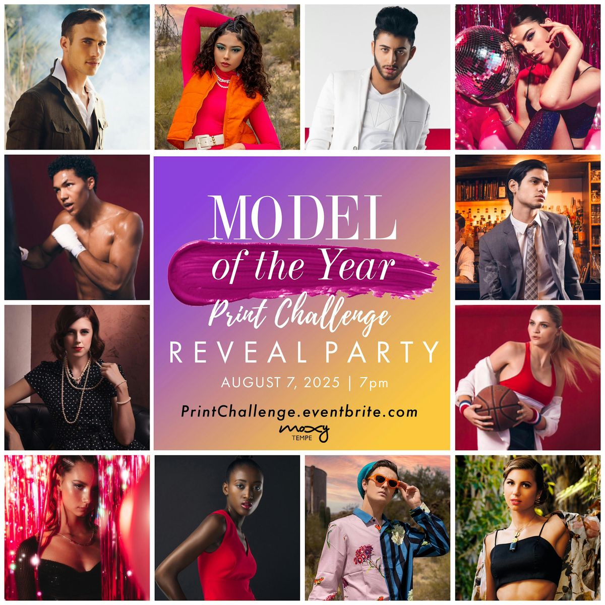 TOP 40 Model Print Challenge  BIG REVEAL  Thur. 8.7.25 (7pm) at MOXY TEMPE, 7 August | Event in Tempe | AllEvents