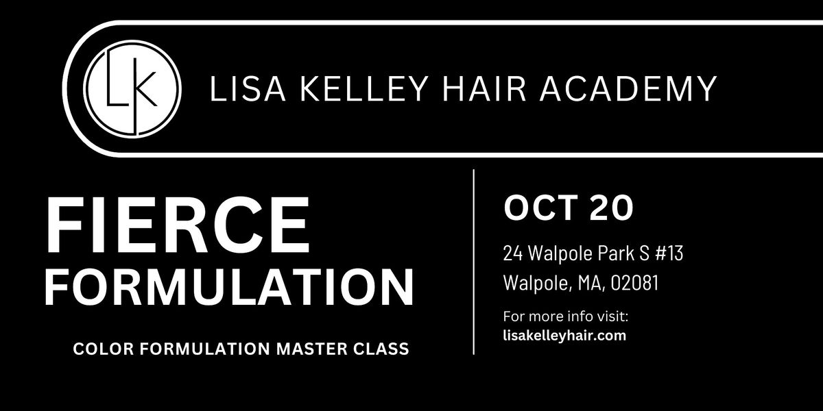 Fierce Formulation with Lisa Kelley, 20 October | Event in Walpole | AllEvents