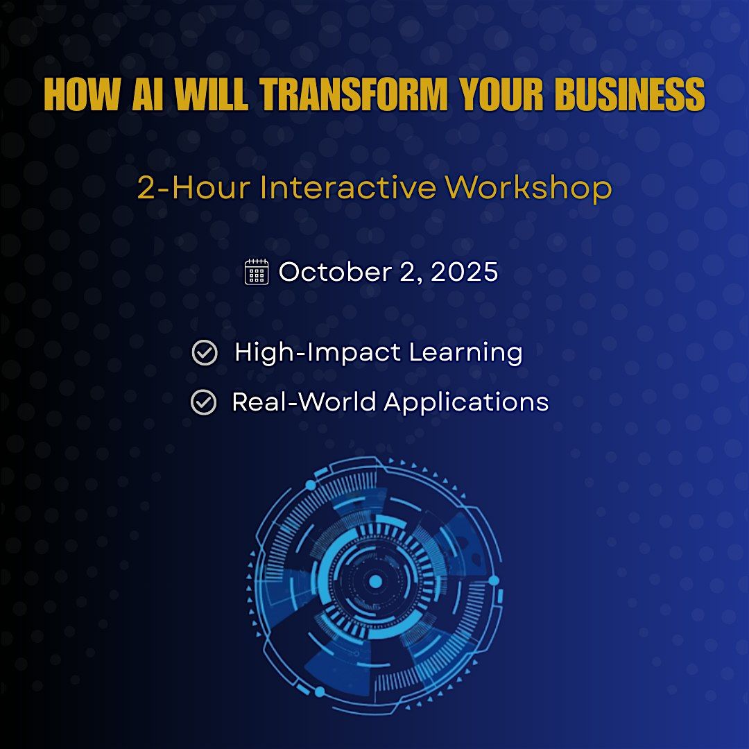 How AI Will Transform Your Business, 2 October | Event in Rio Rancho | AllEvents