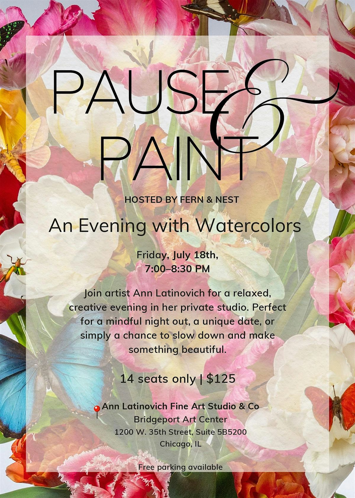 Pause & Paint: An Evening with Watercolors, 15 August | Event in Chicago | AllEvents