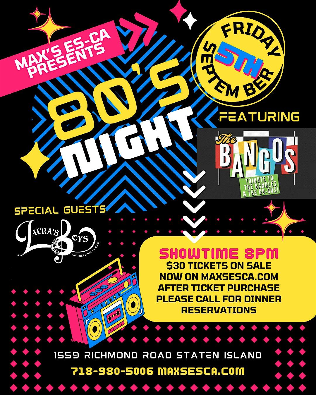 80S NIGHT, 5 September | Event in Staten Island | AllEvents