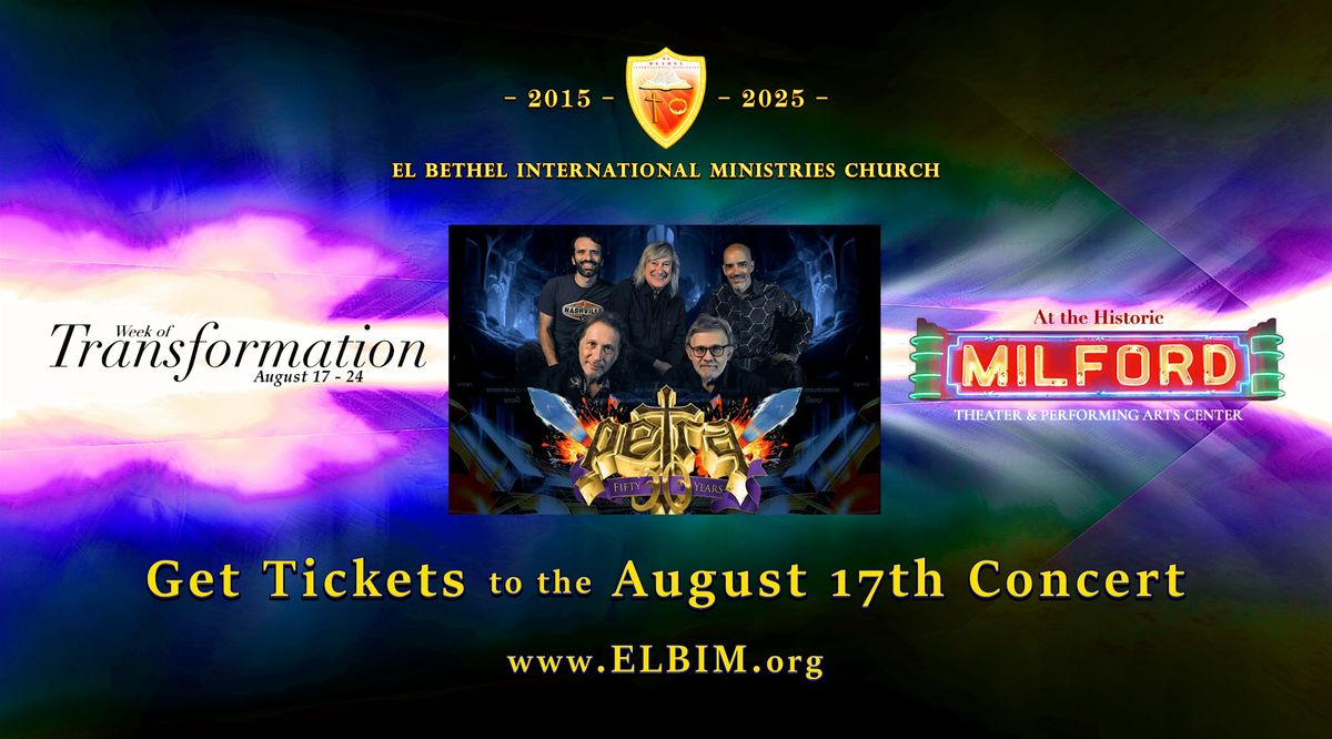 PETRA @ Week of Transformation 2025, 17 August | Event in Milford | AllEvents