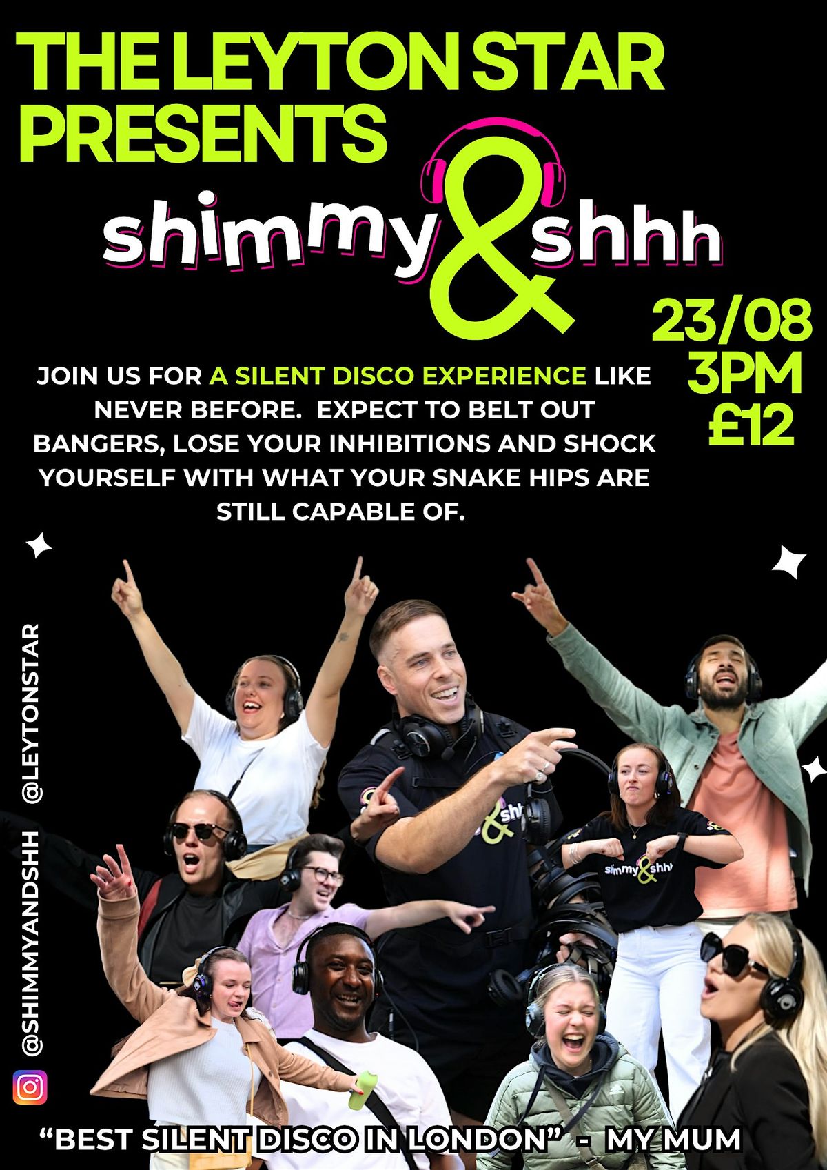 Shimmy & Shhh Silent Disco @ The Leyton Star, 23 August | Event in London | AllEvents