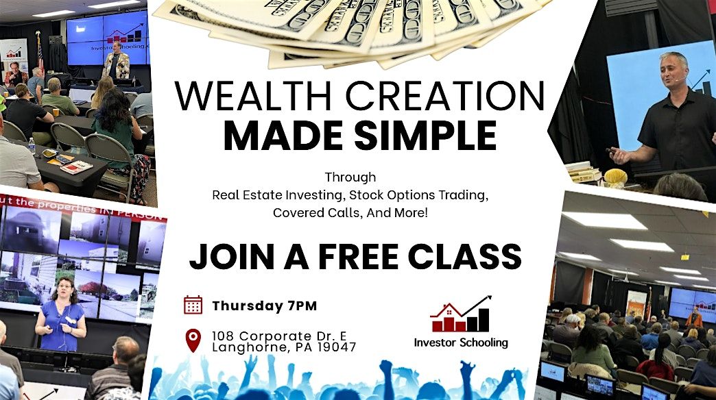 Learn How to Create Wealth The Smart Way From the Pros!, 11 December | Event in Langhorne | AllEvents