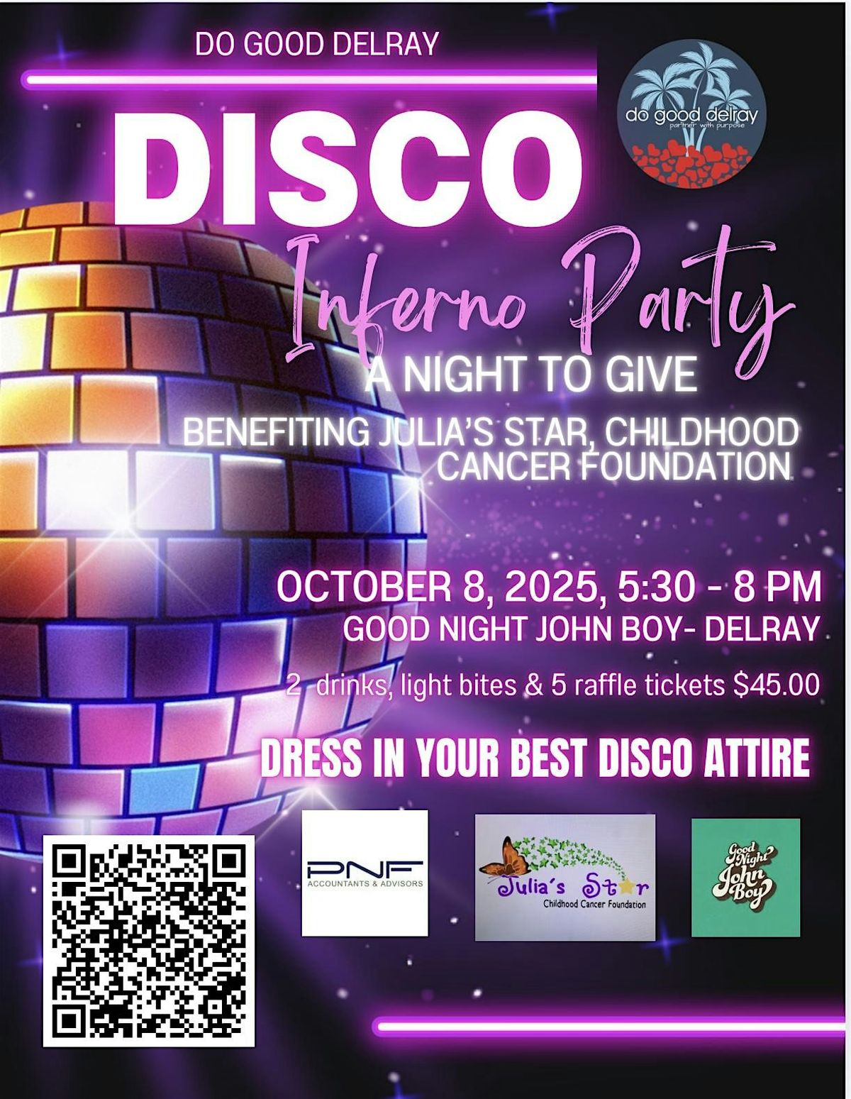 Disco Inferno - A Night to Give, 8 October | Event in Delray Beach | AllEvents
