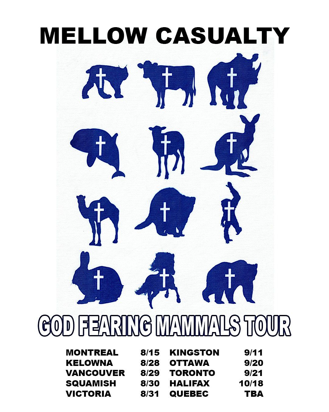 Mellow Casualty Presents: God Fearing Mammals Tour Victoria, 31 August | Event in Victoria | AllEvents