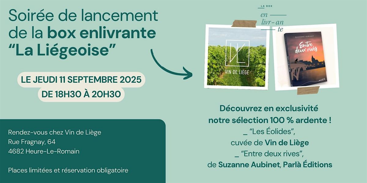 Soirée de lancement de la box enlivrante "La Liégeoise", 11 September | Event in Oupeye | AllEvents
